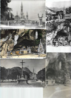 UN PETIT MIRACLE LOURDES Grotte De La Vierge PELERINAGE LIEUX SAINTS LOT 5 CARTES  A TRES PETIT PRIX - Monumenten