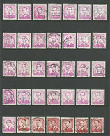 BB4 : 35 Gemeentestempels Op Type Boudewijn Bril - 1953-1972 Lunettes