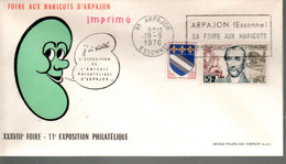 FRANCE Exposition Philatélique Foire Aux Haricots D Arpajon 1970 - Storia Postale