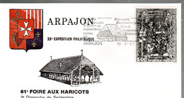 FRANCE Exposition Philatélique Foire Aux Haricots D Arpajon 1992 - Lettres & Documents