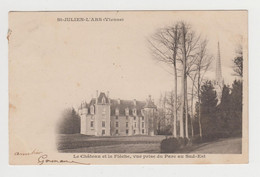 H531 - SAINT JULIEN L'ARS - Le Château Et La Flèche, Vue Prise Du Parc Au Sud-Est - Circulée - Saint Julien L'Ars