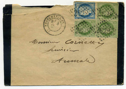 T17 Neuchatel En Bray / Dept 74 Seine Inférieure / Aff Composé CERES YT N°53x3+60  Tarif à 40c / 1874 - 1849-1876: Classic Period