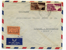 Lettre Recommandée De ALEP SYRIE Pour Faverges France/ Par Avion / 1956 - Syrien