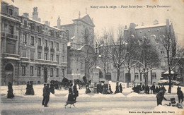 54-NANCY- SOUS LA NEIGE, PLACE SAINT-JEAN, TEMPLE PROTESTANT - Nancy