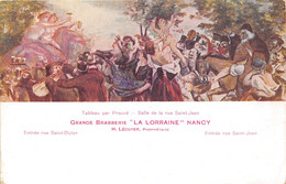 54-NANCY- TABLEAU PAR PROUVE- SALLE DE LA RUE SAINT-JEAN GRANDE BRASSERIE LA LORRAINE - Nancy