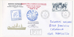 Enveloppe TAAF -  Port Aux Français Kerguelen 5/2/1994 - Marion Dufresne Mission Antares II S/ 15,00 Copépodes - Lettres & Documents