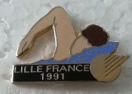 Pin's - Natation - LILLE FRANCE 1991 - Tournoi Corporate Games - - Swimming