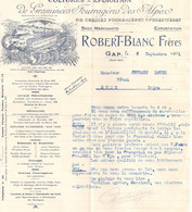Cultures Et Epurations De Graminées Fourragères Des Alpes - Robert-Blanc Frères - Gap Hautes-Alpes 05  - Lettre - 1900 – 1949