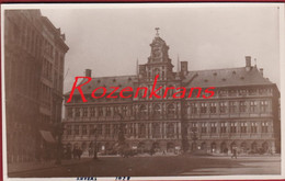 Unieke Fotokaart Antwerpen Grote Markt 1928 Stadhuis Geanimeerd ZELDZAAM (In Zeer Goede Staat) - Antwerpen