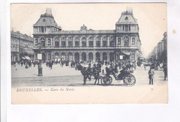 CPA BRUXELLES, GARE DU NORD ,en 1903! (voir Timbre) - Vervoer (openbaar)