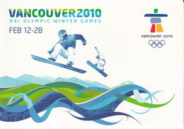 Canada 2010, Unused Card Olympic Games - Estuches Postales/ Merchandising