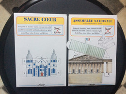 2 MAQUETTES DÉCOUPAGE  *ASSEMBLEE NATIONALE Palais Bourbon  PARIS  *SACRE CŒUR  Paris  CARBOARD MODEL  Annees 1987 1989 - Carton / Lasercut