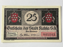 Allemagne Notgeld Kahla 25 Pfennig - Collections