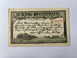 Allemagne Notgeld Kahla 25 Pfennig - Collections