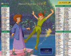 Calendrier Almanach La Poste 2003 DISNEY Peter Pan La Fée Clochette Et La Belle Et La Bête - Grand Format : 2001-...