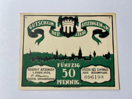 Allemagne Notgeld Kitzingen 50pfennig - Collections