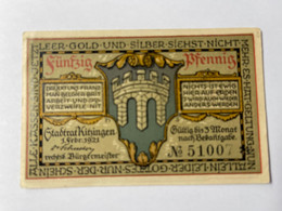 Allemagne Notgeld Kitzingen 50pfennig - Collections