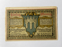 Allemagne Notgeld Kitzingen 50pfennig - Collections