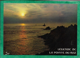 Plogoff (29) Légende (au Verso) De La Pointe Du Raz De Sein 2scans (Ankou & Barque Des Morts) Phare - Plogoff