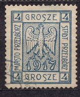 PRZEDBÓRZ 1917, Fi 2B, I Wydanie / First Edition, Canceled - Oblitérés