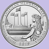 USA Quarter 1/4 Dollar 2019 P, American Memorial Park - Northern Mariana Islands, KM#695, Unc - 2010-...: National Parks