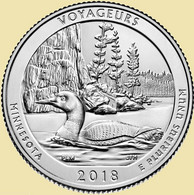 USA Quarter 1/4 Dollar 2018 P, Voyageurs - Minnesota, KM#671, Unc - 2010-...: National Parks