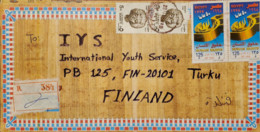 O) 1998 EGYPT, QUEEN TI, UNIVERSAL DECLARATION OF HUMAN RIGHTS, NUMBER REGISTERED, TO FINLAND - Covers & Documents