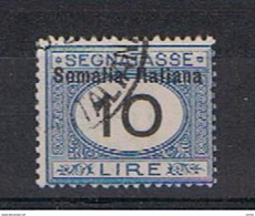 SOMALIA:  1926  TASSE  -  £. 10  AZZURRO  E  NERO  US. -  SASS. 51 - Somalie