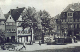 Rarität MB Pößneck PKW Marktplatz Geschäft Lechner Plakat "Unsere Ist In Gefahr" Käfer Krautgasse 19.8.1962 - Pössneck