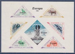 Bloc Lundy 7 Timbres Non Dentelés Europa 1961 Neuf, île Britannique Située En Mer Celtique, - Local Issues