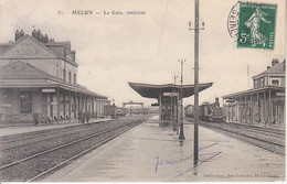 FRANCIA - MELUN - Stazione (gare) Bella E Animata, Viag.1908 - 03-2021-101 - Otros