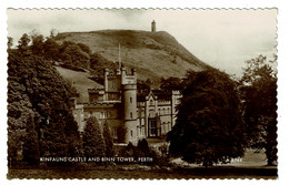 Ref 1479 - 1961 Real Photo Postcard - Kinfauns Castle & Binn Tower - Perth Scotland - Perthshire