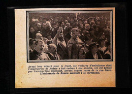 ► PARIS Rue Daru EGLISE Orthodoxe Russe Pope SMIRNOFF Bénédiction   (1915) Coupure De Presse Originale  (Encadré Photo) - Documentos Históricos