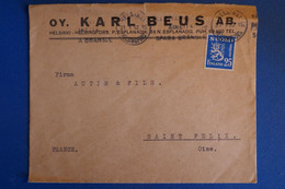 M7 FINLANDE BELLE LETTRE 1952  HELSINSKI POUR ST FELIX FRANCE + AFFRANCH. INTERESSANT - Cartas & Documentos