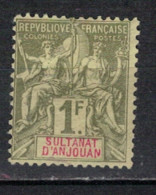 ANJOUAN           N°  YVERT  :   13  NEUF AVEC  CHARNIERES      (  CH  02/20 ) - Unused Stamps