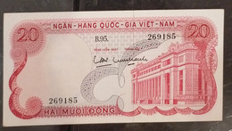 South Viet Nam Vietnam 20 Dông UNC Banknote Note 1969 - Pick# 24 / 2 Photo - Vietnam