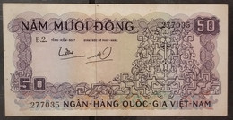 South Viet Nam Vietnam 50 Dông AU Banknote Note 1966 - Pick# 17 / 2 Photo - Vietnam