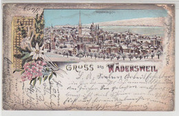 25007 Winter Ak Lithographie Gruß Aus Wädensweil Wädenswil In Der Schweiz 1900 - Wädenswil