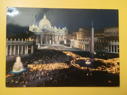 CARTOLINA POSTCARD ITALIA ITALY 1971 LAZIO ROMA SAN PIETRO NOTTE BOLLO  GARIBALDI A DIGIONE - San Pietro