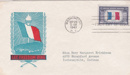 1943 -  WW2 - Washington DC - USA - Etats Unis - LET FREEDOM RING - FRANCE - Brieven En Documenten