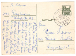 JJ97   BRD 1967 Postkarte 20 Pf Mi #P87 Sonderstempel Creglingen Nach Schnait - Postcards - Used