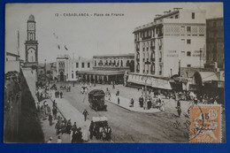 M8 MAROC BELLE CARTE 1926 CASABLANCA POUR PARIS+ SURCHARGE+ AFFRANCH.INTERESSANT - Briefe U. Dokumente