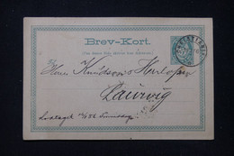 NORVÈGE - Entier Postal De Christinia Voyagé En 1884 - L 91953 - Enteros Postales