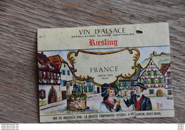 ETIQUETTE D'ALASCE RIESLING - Riesling