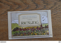 ETIQUETTE D'ALASCE RIESLING 1999 - Riesling