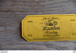 ETIQUETTE D'ALASCE RIESLING KUEHN - Riesling