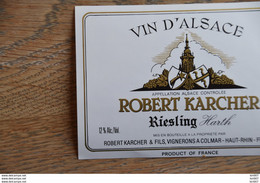 ETIQUETTE D'ALASCE RIESLING ROBERT KARCHER - Riesling