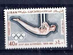 LIBAN, Gymnastique, Tokyo 1964, Yvert PA 331(neuf Sans Gomme) - Gymnastique