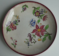 Assiette Creuse Décor Floral Sarreguemines Fin XIXe Dia 19 Cm - Sarreguemines (FRA)