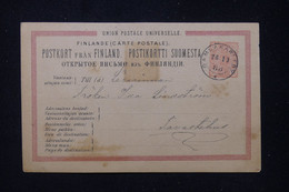 FINLANDE - Entier Postal De Gamlakarieby Voyagé En 1888 - L 91977 - Postwaardestukken